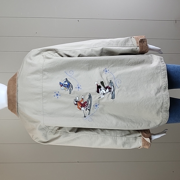 Disney Jackets & Blazers - Disney Store Embroidered Ski Theme Micky & Friends Corduroy Trim Barn Ja…